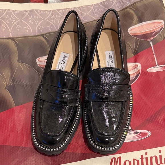 Jimmy Choo Deanna Leather Loafers Black 37/6.5 - Picture 4 of 13